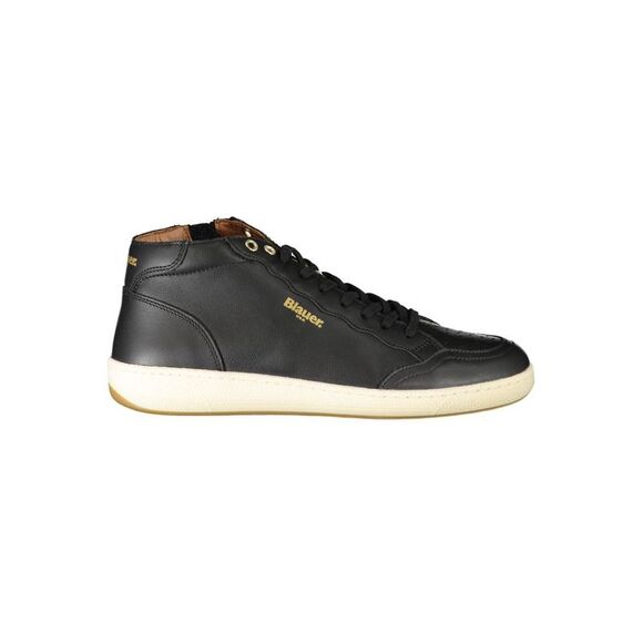 Blauer Black Leather Men Men's Sneaker